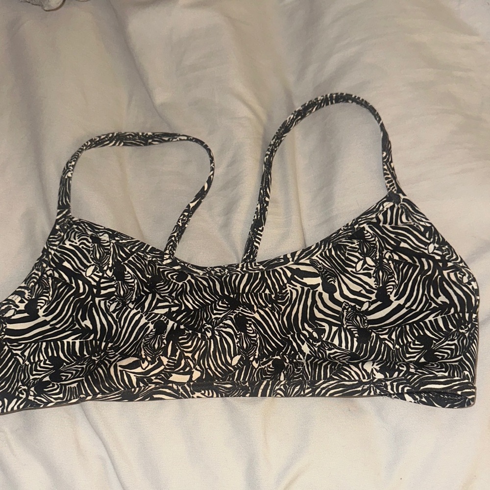 Jolyn Clothing Black and White Zebra Print Bralette